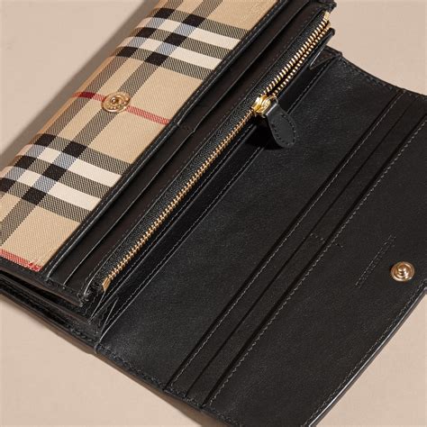 burberry replica horseferry house check wallet black|Embossed Check Bifold Wallet in Black .